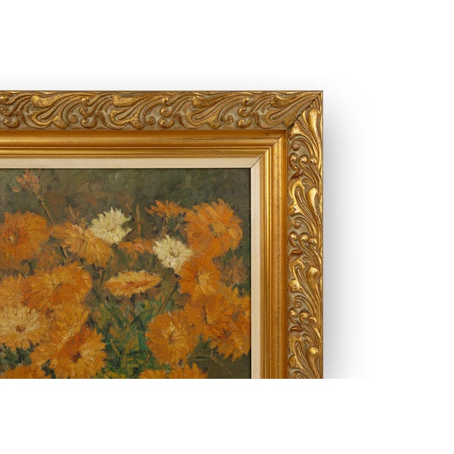 Jos Pas, Still Life with Flowers and Grapes in a Vase, 1944, Oil on Canvas For Sale - Image 10 of 11