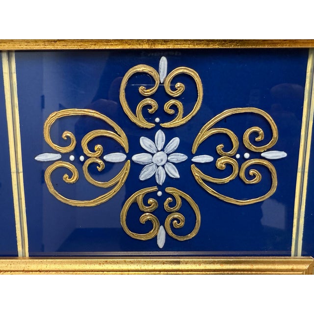 Glass Signoretti Murano Glass + Gold Leaf Wall Mirror For Sale - Image 7 of 12