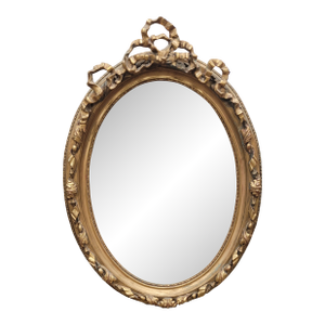 Large Early 20th Century French Oval Mirror