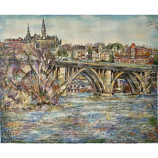 Tyka " Georgetown University II " Oil on Canvas For Sale