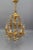 Hollywood Regency Style Gilt Metal and Crystal Glass Six-Light Chandelier, Italy For Sale - Image 15 of 18