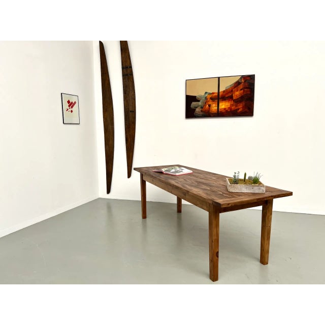 Large Pine Table, 1970s For Sale - Image 9 of 18