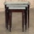 Antique French Louis XVI Mahogany Nesting Tables With Carrara Marble Tops For Sale - Image 4 of 13