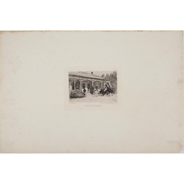 Giuseppe De Nitis, Return From a Walk, 19th Century, Etching For Sale - Image 3 of 7