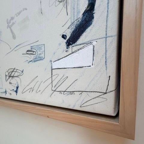 Abstract Mixed Media Paintings by Caleb Mahoney Beautiful pair of contemporary abstracts by Mahoney, whose work showcases...