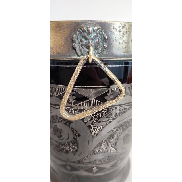 1960s Glass and Brass Cooler, France, 1950s For Sale - Image 5 of 11