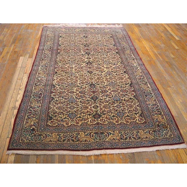 Mid 20th Century Persian Nain Carpet ( 5'3" x 8'4" - 160 x 254 ) Antique Nain Persian Knotted Rug, Circa Date: 1940s. This...