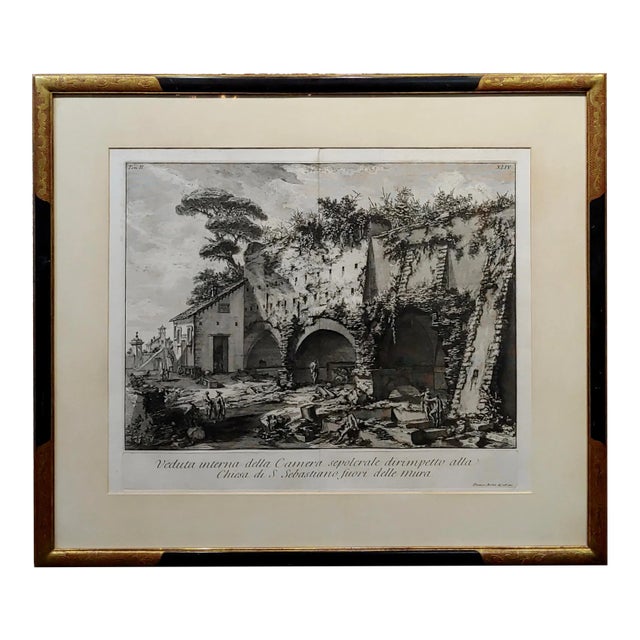 Giovanni Battista Piranesi -Veduta Chiesa San Sebastiano -18th Century Etching For Sale
