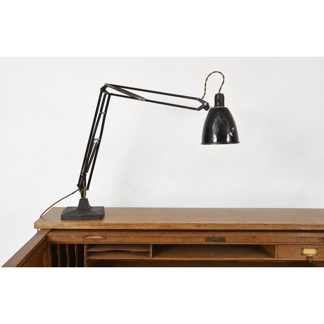 Black Anglepoise No 1209 Draughtsmans Task Desk Lamp by Herbert Terry, England, 1940s For Sale - Image 8 of 18