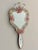 1980s 1980s Vetri Murano Art Glass Floral Hand Mirror-Form Wall Mirror For Sale - Image 5 of 12