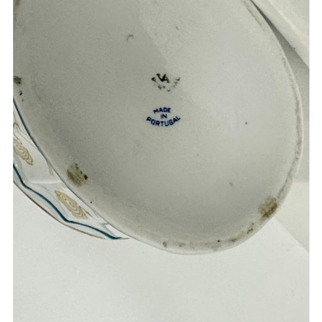 1950s Art Nouveau Lidded Porcelain Box, Vista Alegre, Portugal For Sale - Image 11 of 12