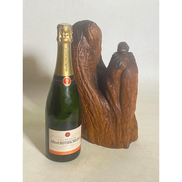 Brutalist Sculpture in Wood, France, 1950s For Sale - Image 3 of 17