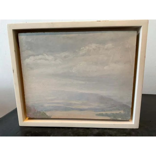 Oil on Board of Delaware Water Gap During Snow For Sale In New York - Image 6 of 7