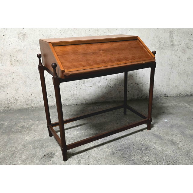 1960s Modern Teak Secretaire Desk by Fratelli Proserpio, Italy, 1960 For Sale - Image 5 of 11