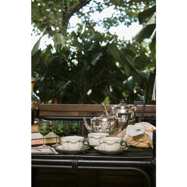 Johanna Ortiz's 'Casa Collection '24' features hand-painted ceramic dinnerware from Carmen de Viboral, Colombia, crafted...