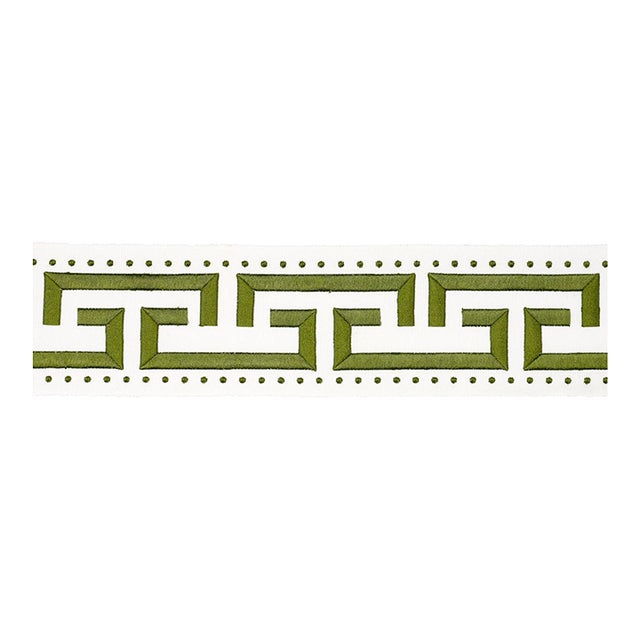Schumacher X Paloma Contreras Margo Fret Trim In Green For Sale