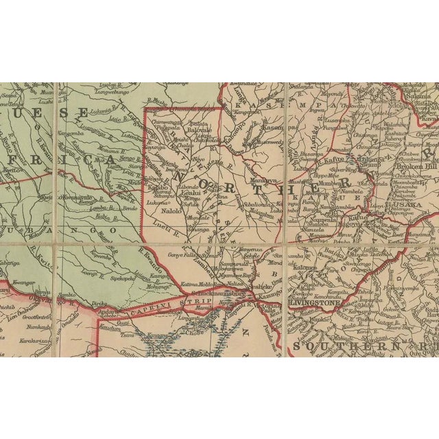 1920s Antique Map of British South Africa, 1920s For Sale - Image 5 of 10