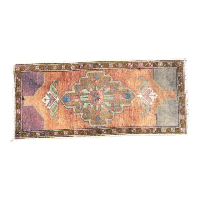 Vintage Mid Century Oushak Rug For Sale