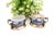 Porcelain Salt and Pepper Shakers with Silver Frame, Set of 2 For Sale - Image 4 of 6