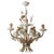 Hollywood Regency Gilded and Cream Rose and Bellflower Chandelier, Italy, 1960s For Sale - Image 16 of 16