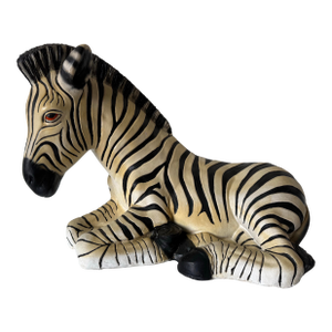 Large 1980’s Vintage Ceramic Zebra Sculpture