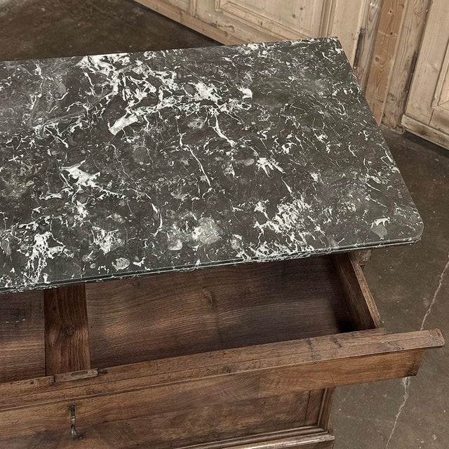 19th Century French Louis Philippe Burl Walnut Marble Top Commode For Sale - Image 18 of 18