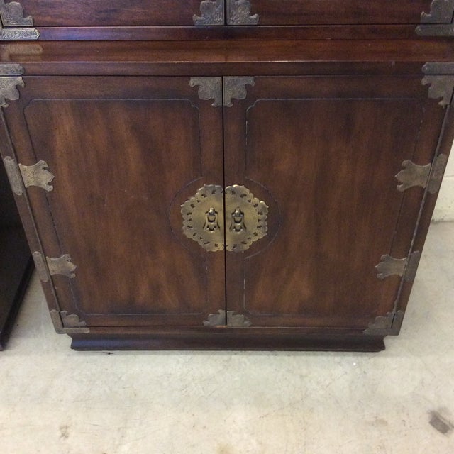 Henredon Pan Asian Mahogany China A Pair Chairish