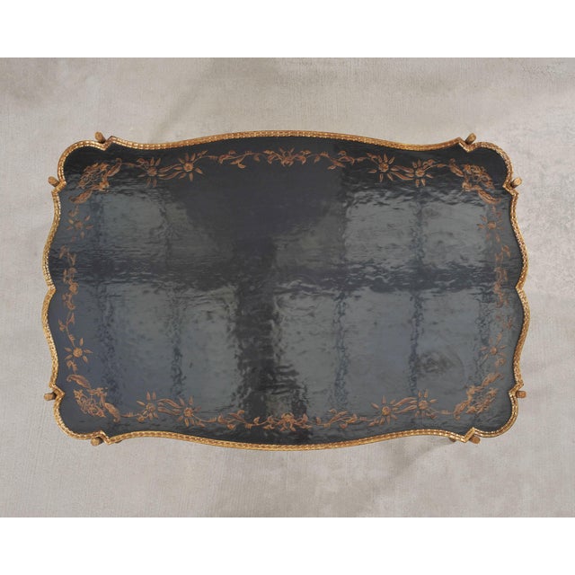 Dennis & Leen Dennis & Leen Chinoiserie Iron Gilt Tray Cocktail Table For Sale - Image 4 of 17