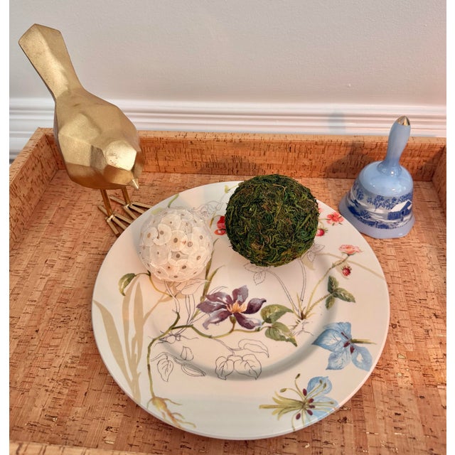 White Late 20th Century Royal Stafford English Botanical Floral & Strawberry Dinner/Display Plate For Sale - Image 8 of 10