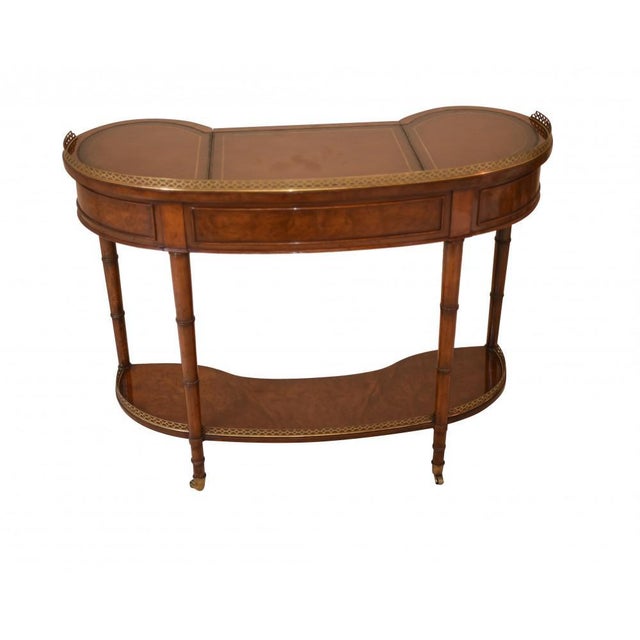 Regency Walnut Kidney Desk For Sale - Image 11 of 12