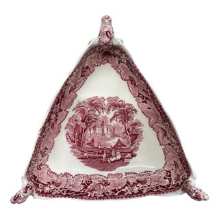Mason’s Vista England Red Transferware Dragon Head Bowl For Sale