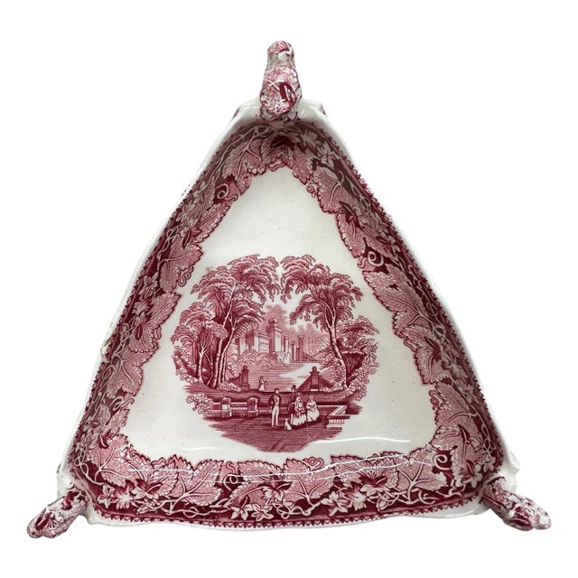 Mason’s Vista England Red Transferware Dragon Head Bowl For Sale