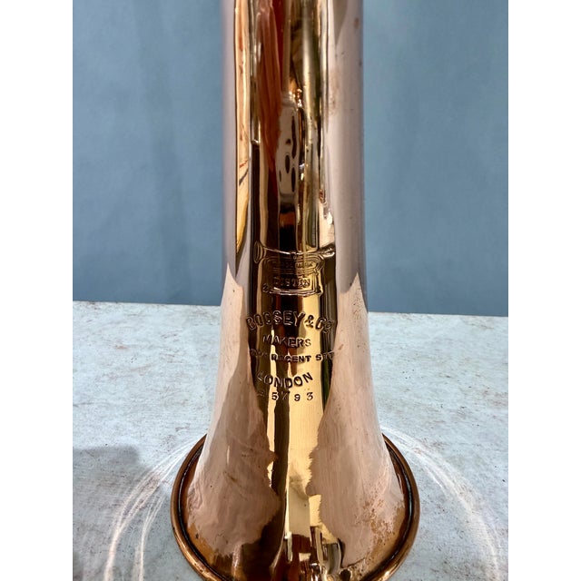 Antique English Brass and Copper Coaching Horn by Boosey & Co., Circa 1880 For Sale - Image 16 of 17
