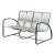 Walter Lamb for Brown Jordan Vinyl Bronze Patio Settee For Sale
