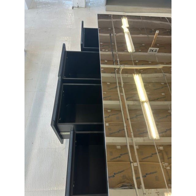 Modern Ebony and Chrome Closet Table , Cabinet With Storage For Sale - Image 4 of 7