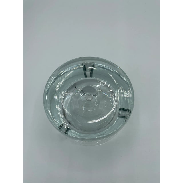 Transparent Krosno Poland Mid Century Modern Bubble Hand Blown Glass Ashtray For Sale - Image 8 of 8