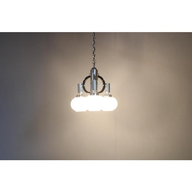 Italian Gold Glass Chandelier, 1970s For Sale - Image 10 of 13