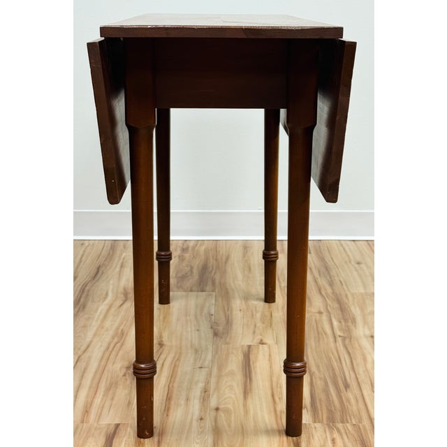 Vintage Turned Wood Drop Leaf Table For Sale - Image 12 of 18