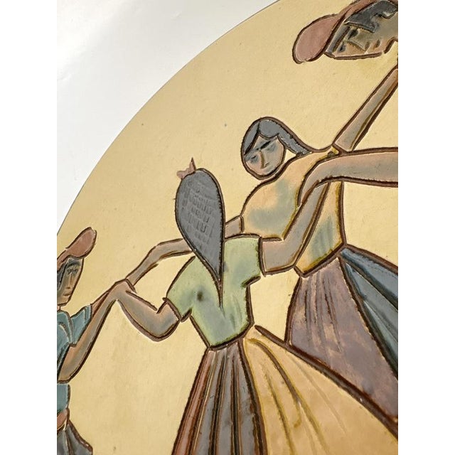 Ceramic Dish with Dancers Decoration, France, 1960s For Sale - Image 11 of 13