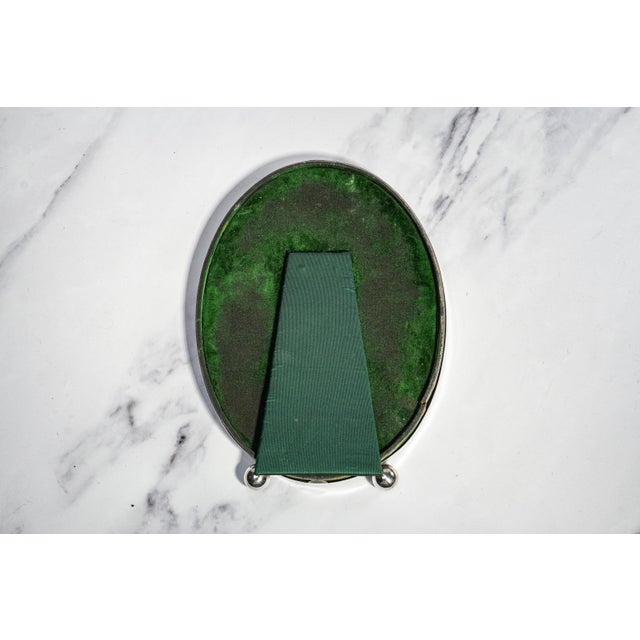 Stunning Large Antique Sterling Silver Picture Frame Oval Photo Frame Luxury Home Decor For Sale - Image 12 of 13