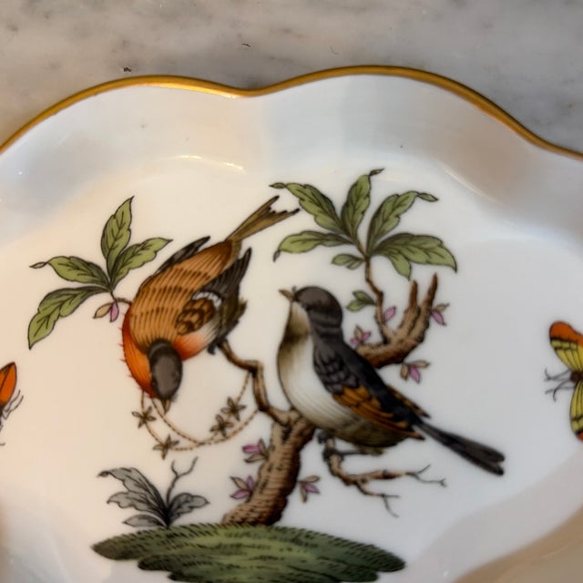 Herend Mid 20th Century Herend Rothschild Bird Tray Trinket Dish For Sale - Image 4 of 8