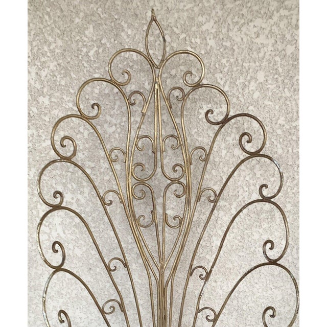 Vintage Twisted Steel Iron Ornate Metal Peacock Garden Chairs - Only 1 Available For Sale - Image 4 of 6