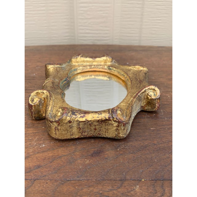 Gold Italian Florentine Baroque Gold Giltwood Wall Mirror For Sale - Image 8 of 12