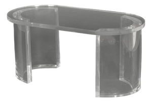 Modern Clear Acrylic Geometric Design Coffee Table