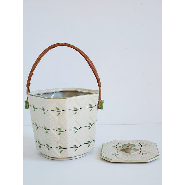 Vintage Japanese Ceramic Cookie Jar For Sale - Image 10 of 12