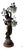 Zinc and Glass Lamp with Nymph from Julien Caussé, 1900s For Sale