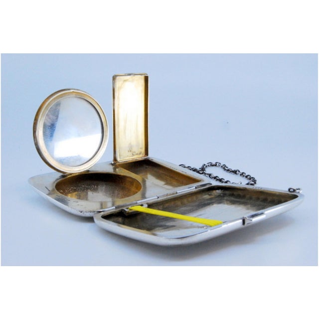 Silver Toiletry Box with Mirror Inside For Sale - Image 6 of 10