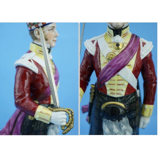 19th Century Porcelain Napoleonic Soldier Figurine from Capodimonte Manufacture, 1800s For Sale - Image 12 of 18