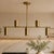 Handcrafted Solid Brass Linear 5 Light Chandelier, Industrial Brass Chandelier, Ceiling Light Fixture, Dining Room Lighting For Sale - Image 6 of 10