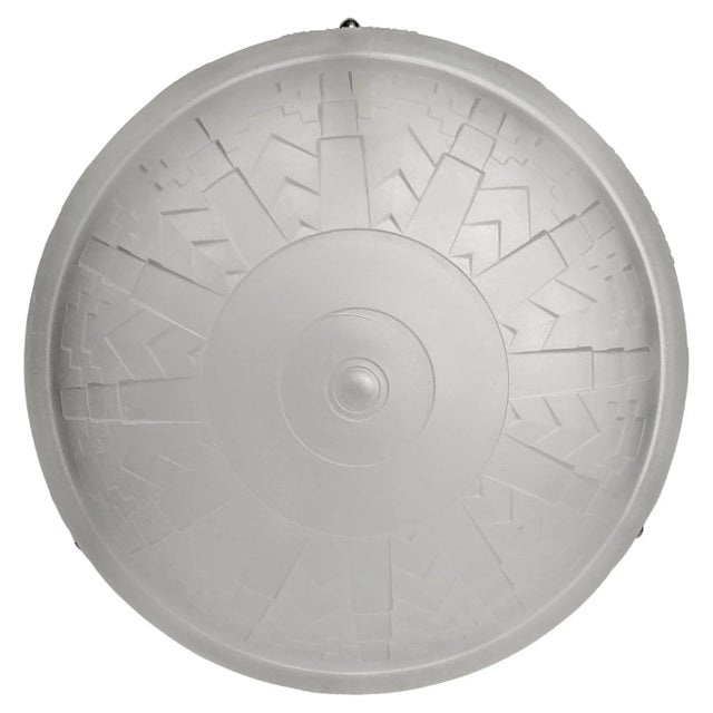 French Art Deco Pendant Chandelier by Lorrain Nancy For Sale In New York - Image 6 of 7